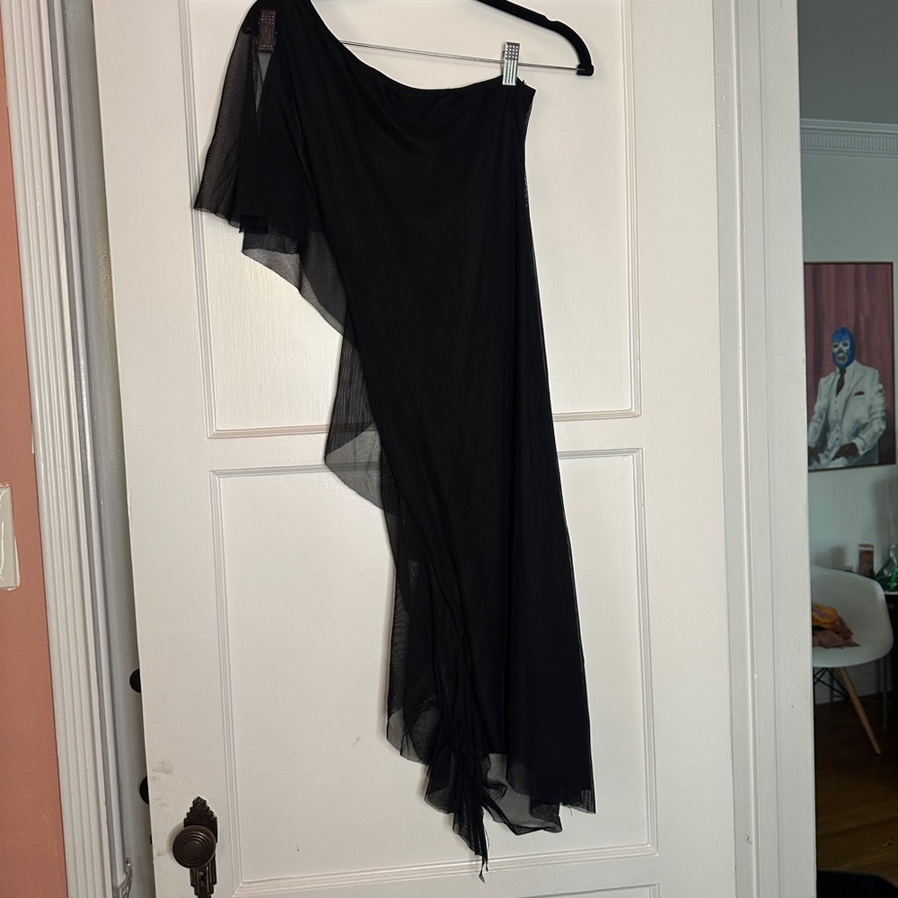 Lani Black Dress with Gold Accents